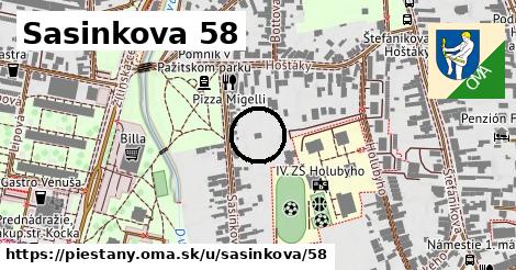 Sasinkova 58, Piešťany