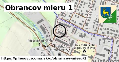 Obrancov mieru 1, Pliešovce