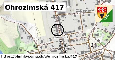 Ohrozimská 417, Plumlov