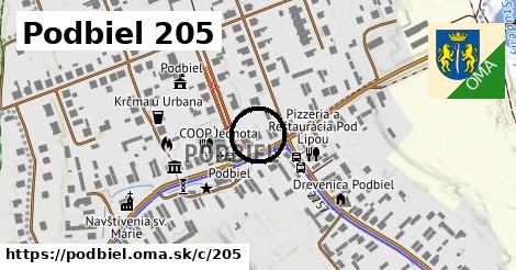 Podbiel <span class="supisne">205</span>