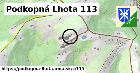Podkopná Lhota <span class="supisne">113</span>