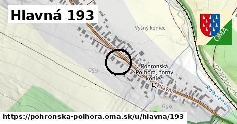 Hlavná 193, Pohronská Polhora