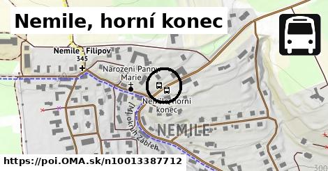 Nemile, horní konec