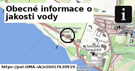 Obecné informace o jakosti vody