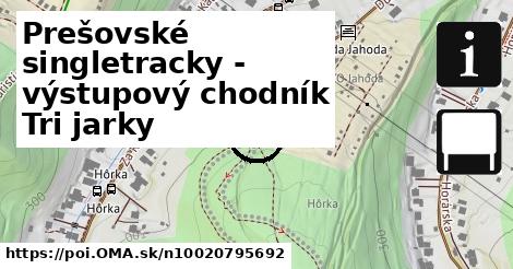 Prešovské singletracky - výstupový chodník Tri jarky