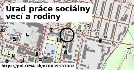 Úrad práce sociálny vecí a rodiny