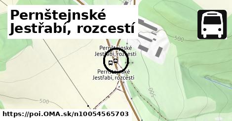 Pernštejnské Jestřabí, rozcestí