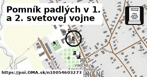 Pomník padlých v 1. a 2. svetovej vojne