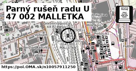 Parný rušeň radu U 47 002 MALLETKA