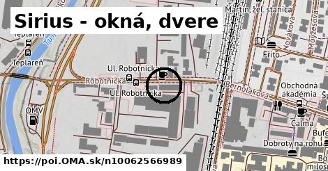 Sirius - okná, dvere