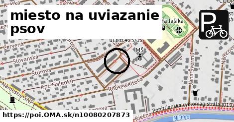 miesto na uviazanie psov