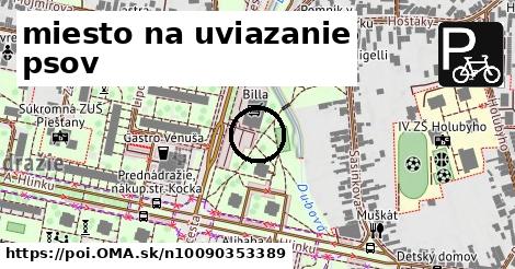 miesto na uviazanie psov