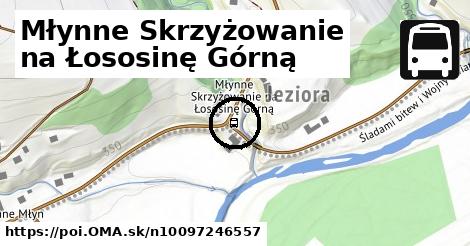 Młynne Skrzyżowanie na Łososinę Górną