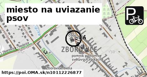 miesto na uviazanie psov