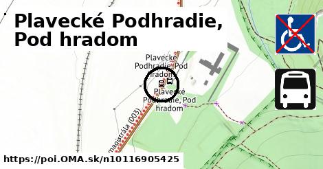 Plavecké Podhradie, Pod hradom