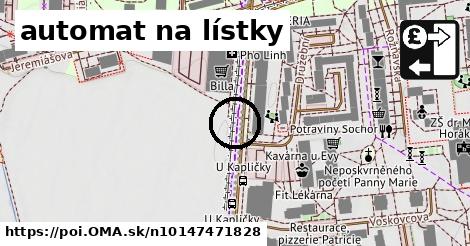 automat na lístky