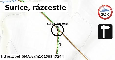 Šurice, rázcestie