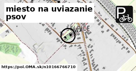 miesto na uviazanie psov