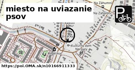 miesto na uviazanie psov