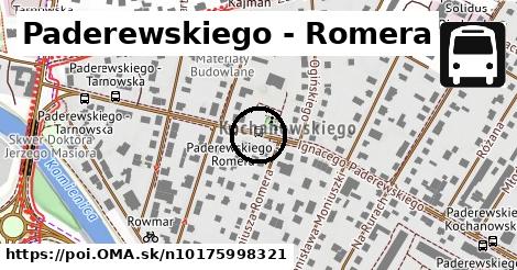 Paderewskiego - Romera