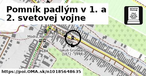 Pomník padlým v 1. a 2. svetovej vojne