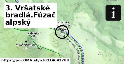 3. Vršatské bradlá.Fúzač alpský