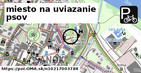 miesto na uviazanie psov