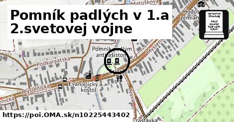 Pomník padlých v 1.a 2.svetovej vojne