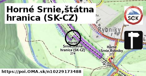 Horné Srnie,štátna hranica (SK-CZ)