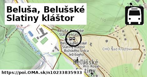 Beluša, Belušské Slatiny kláštor