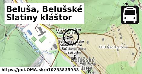 Beluša, Belušské Slatiny kláštor