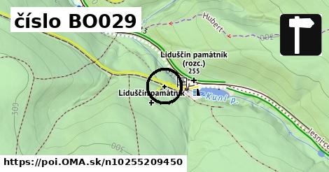 číslo BO029