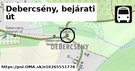 Debercsény, bejárati út