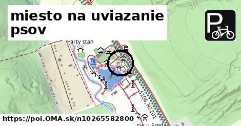 miesto na uviazanie psov