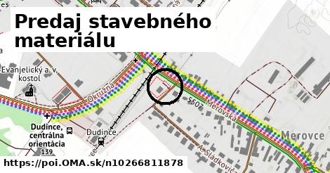 Predaj stavebného materiálu