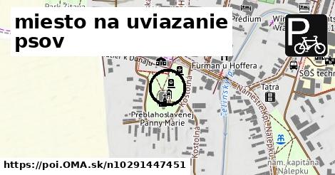 miesto na uviazanie psov