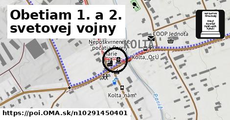 Obetiam 1. a 2. svetovej vojny