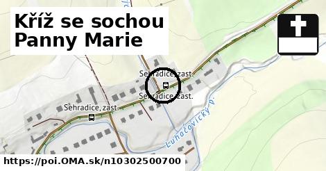 Kříž se sochou Panny Marie