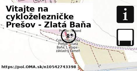 Vitajte na cykloželezničke Prešov - Zlatá Baňa