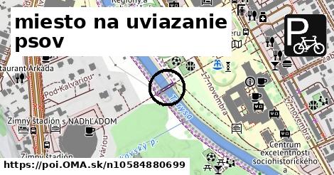 miesto na uviazanie psov