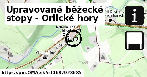 Upravované běžecké stopy - Orlické hory
