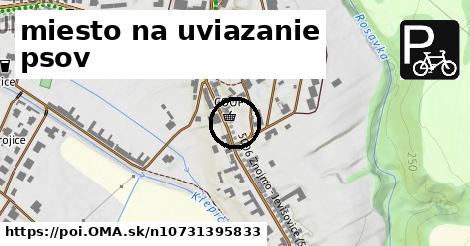 miesto na uviazanie psov