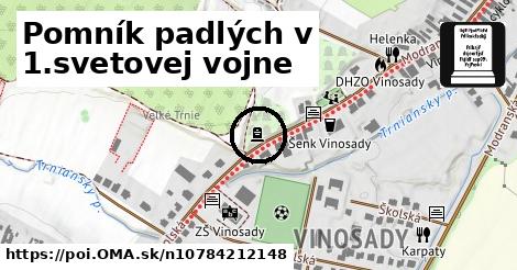 Pomník padlých v 1.svetovej vojne