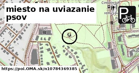 miesto na uviazanie psov