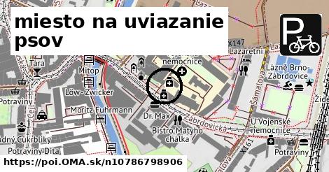 miesto na uviazanie psov