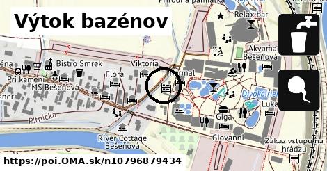 Výtok bazénov