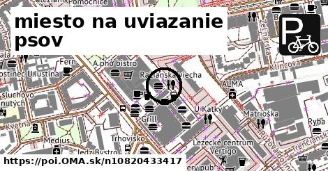 miesto na uviazanie psov