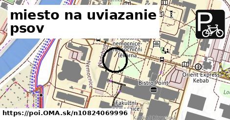 miesto na uviazanie psov