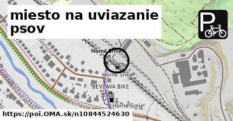 miesto na uviazanie psov