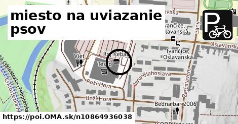 miesto na uviazanie psov